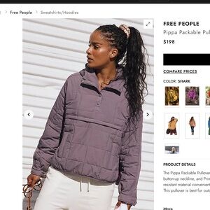 Free people Pippa packable pullover parka